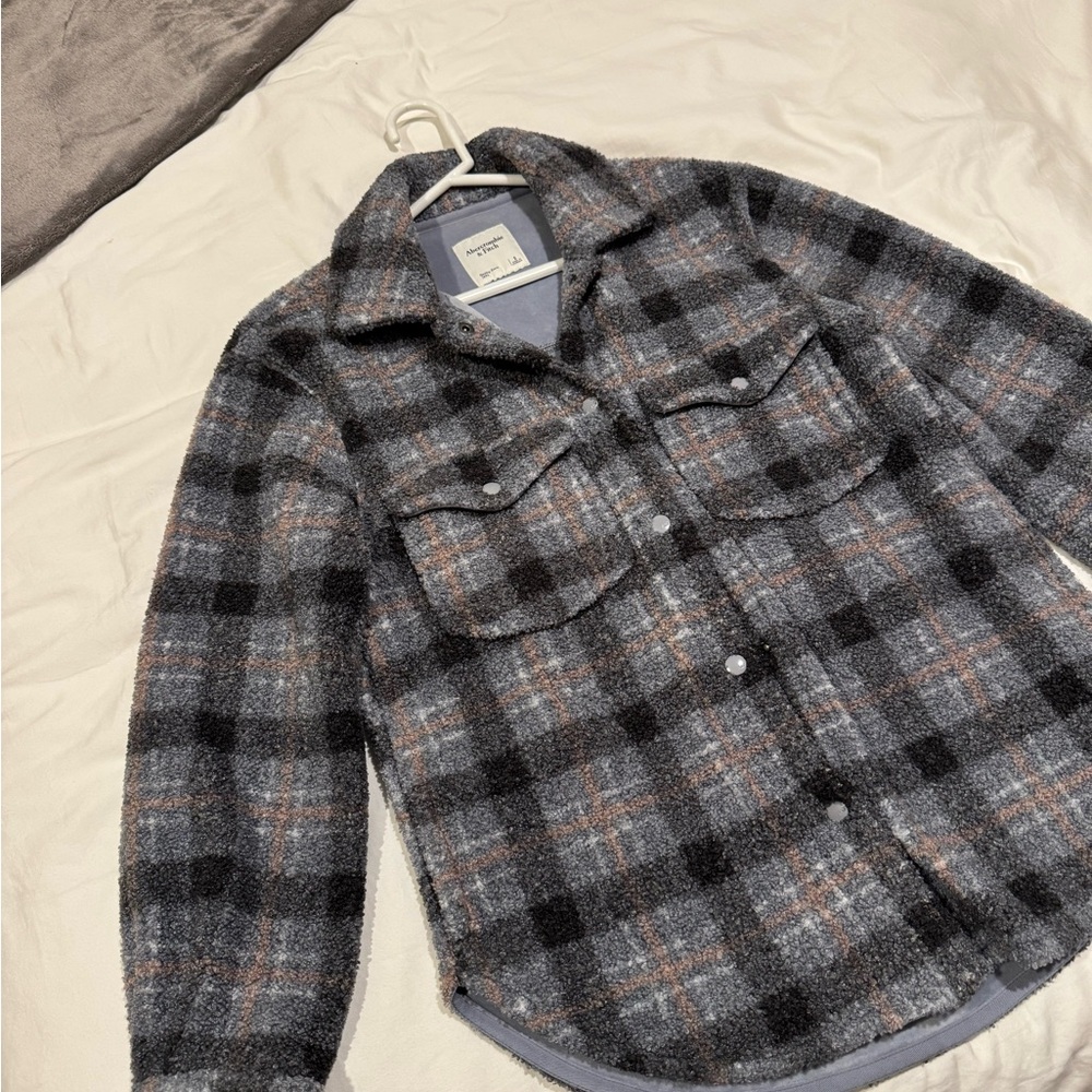 Abercrombie Plaid Button-Up Jacket